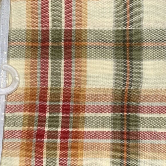New Park Designs Lemon Pepper Plaid Window Valance 72" X 14" Cotton Made In Indi - Picture 4 of 4